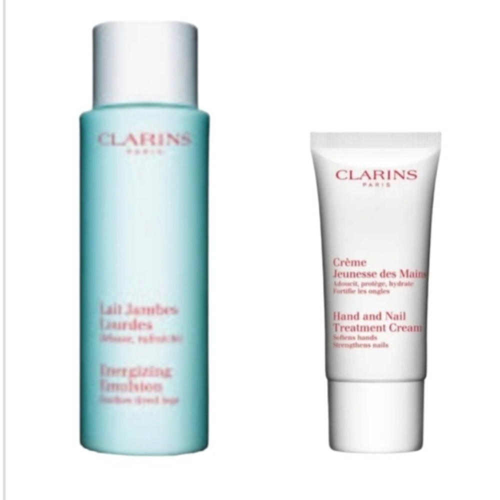 Clarins Energizing Emulsion & Hand and Nail Treatment bundle